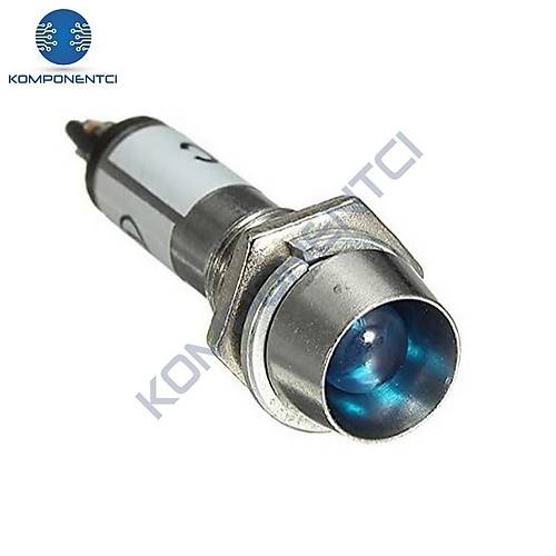 IC-225 8mm Sinyal Lambas Metal 220V Mavi