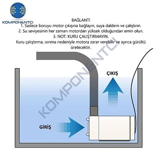 Mini Dalg Su Pompas 5V Akvaryum Pompas Yatay