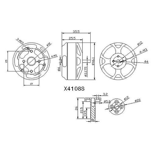 SunnySky X4108S 380KV F�r�as�z Drone Motoru