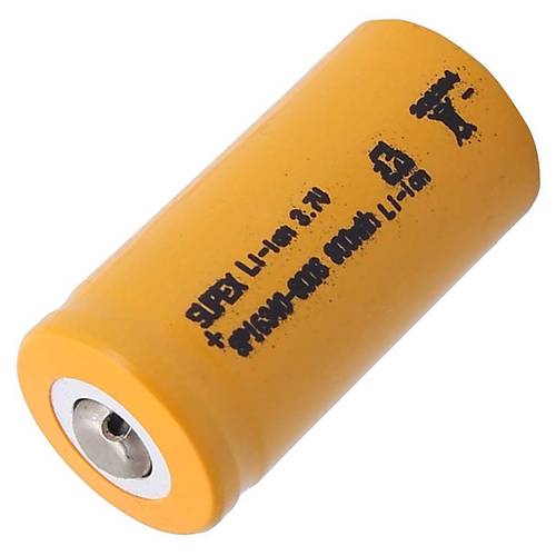 Supex 16340 3.7V 800mAh Li-ion �arjl� Pil (Ba�l�)
