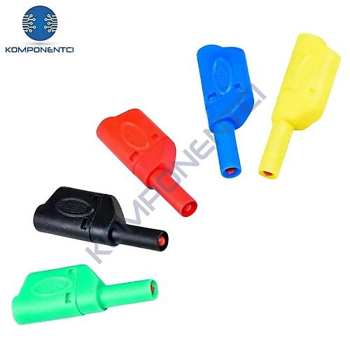 IC-238E Banana Jak Korumal� U� 4mm CX-2074 Ye�il