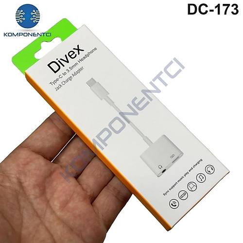 Divex Type-C Erkek 3.5mm Jack�ve Type-C D�n��t�r�c� Adapt�r DC-173