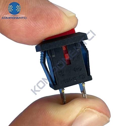 IC-180K-0 Kare Buton Krmz Yayl Ters DS-430