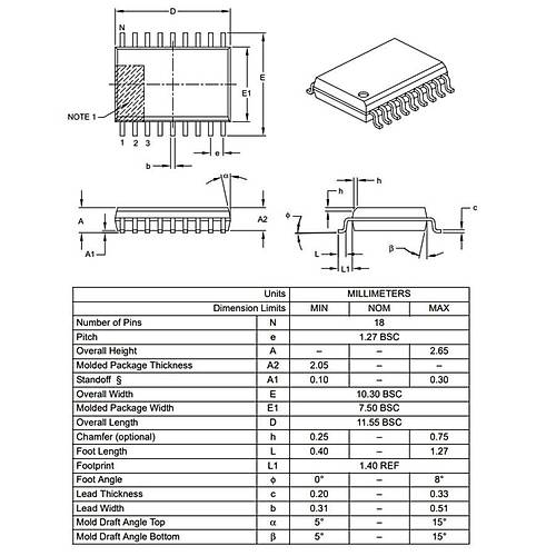 PIC16F88 I/SO 8-Bit 20MHz Mikrodenetleyici Soic-18