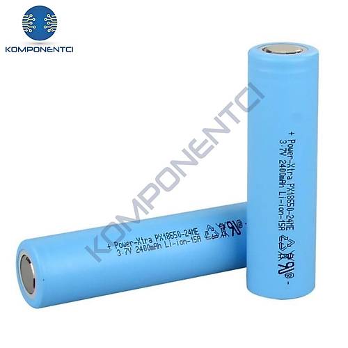 Power-Xtra PX18650-24ME3.7V 2400 Mah Li-ion arjl Pil 15A