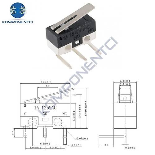 IC-162D Mini Paletli Micro Switch 90