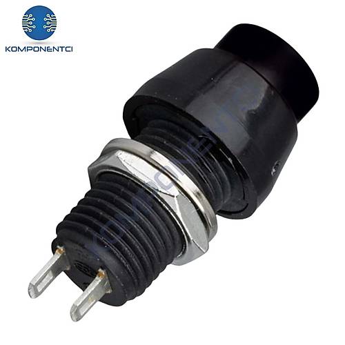 IC-191 Plastik Buton 10mm Yayl DS-450 Siyah