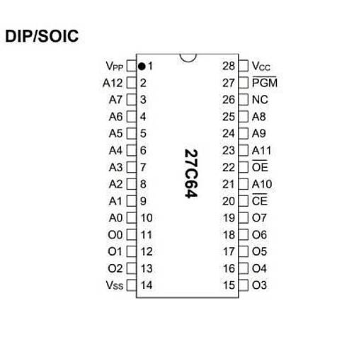 27C64 - FDIP28W EEPROM Entegresi
