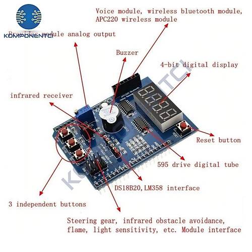 Arduino �ok Fonksiyonlu Geni�letme Kart�