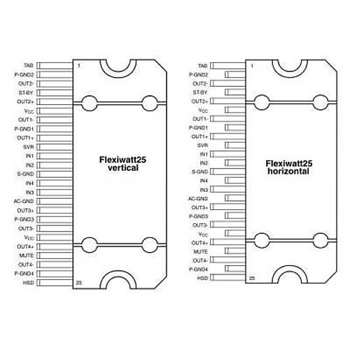 TDA7560 Flexiwatt-25 Amplifikat�r Ses Entegresi