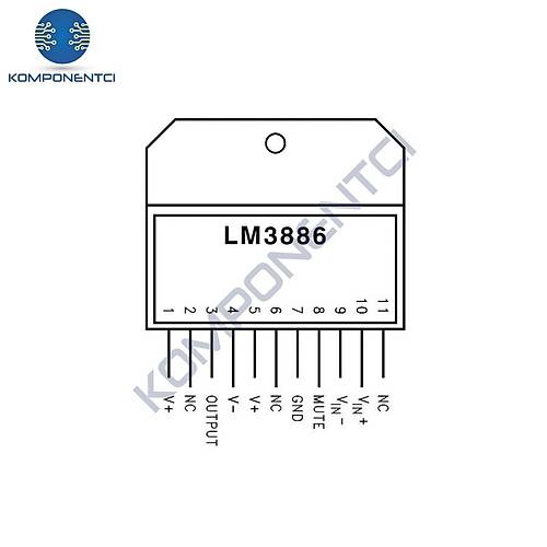 LM3886 68W Ses Amplifikatr Entegresi To-220-11