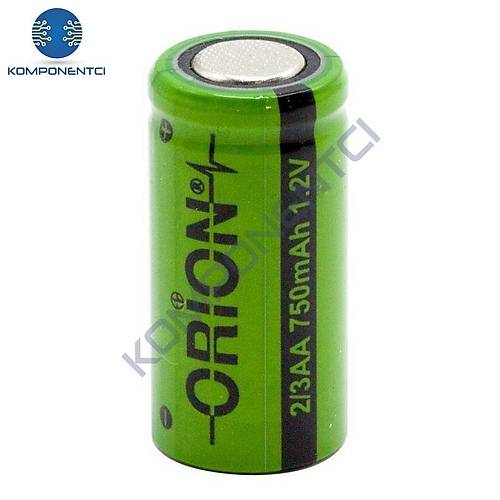 Orion 1.2V Ni-Mh 2/3AA 750mAh arj Edilebilir Pil