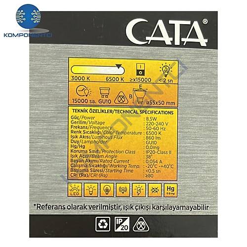 Cata CT-4211 anak Led Ampul 8.5W 6500K Beyaz Ik