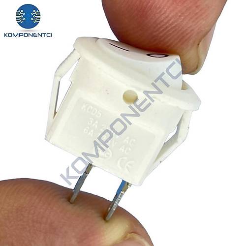 IC-134E Beyaz Yuvarlak Anahtar I��ks�z On-Off 2P