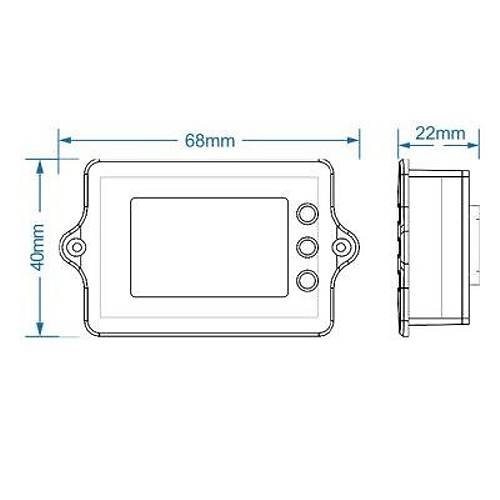 PZEM-037 8-120V 100A Voltmetre Ampermetre - Batarya Kapasite Y�neticisi + 100A ��nt + 2m USB Kablo