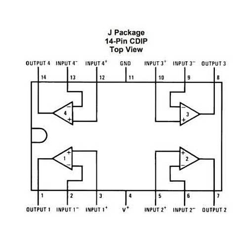 LM324AM SOIC-14 SMD OpAmp Entegresi