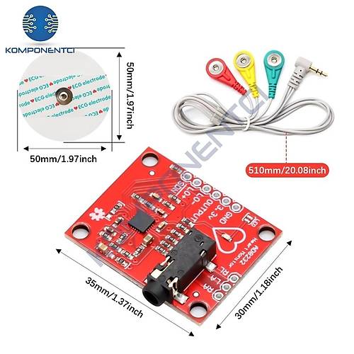 AD8232 EKG Kalp At��� Nab�z Grafi�i �zleme Kiti EKG Mod�l�