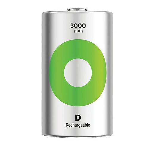 GP ReCyko 3000 mAh 1.2V D Boy �arjl� Pil