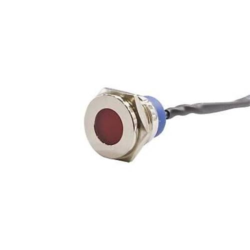 16mm 24v K�rm�z� Led Metal Kablolu Sinyal Lambas� IP67 GQ16T-R