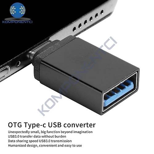 Divex Type-C Erkek USB3.0 Di�i Adapt�r �evirici Siyah DO-182