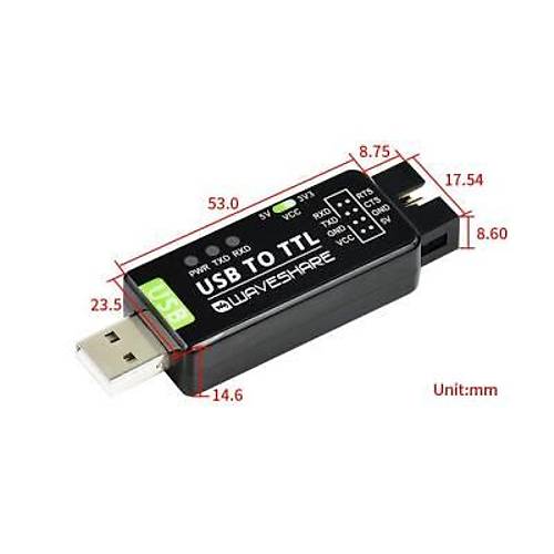 End�striyel USB - TTL D�n��t�r�c� - Orijinal FT232RL