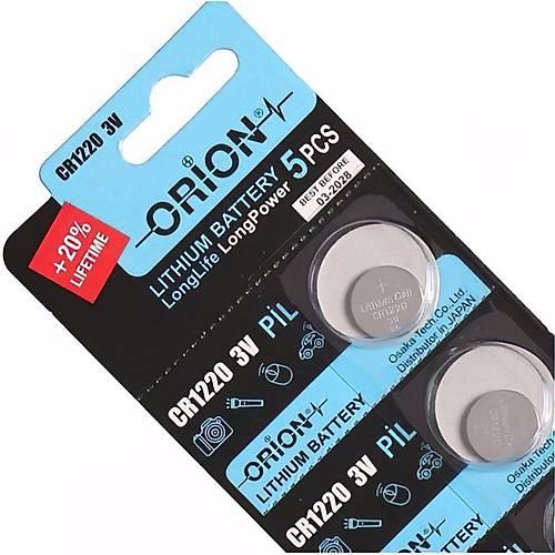 Orion CR1220 3V Lityum Dme Pil 5'li Kart Paket