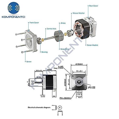 17HS4401 Nema 17 Step Motor