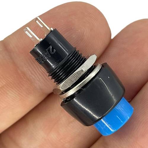 IC-190 Mavi Buton Yuvarlak Plastik Kal�c�l� 10mm