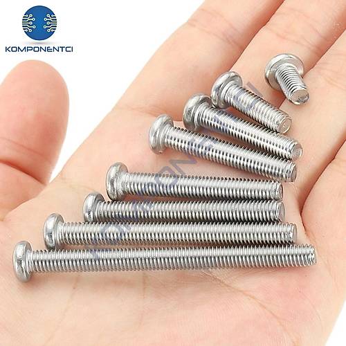 M3X25mm YSB Vida � DIN7985 (Y�ld�z Silindir Ba�l� Civata) 10 Adet