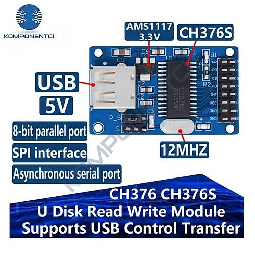 CH376S USB Mod�l - USB Bellek Okuyucu ve Flash Disk Deste�i