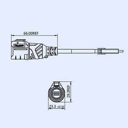 LP16-TYPEC-MP-MP-1M-001 Su Ge�irmez Type C 3.1 Erkek Konnekt�r - 1M Kablo