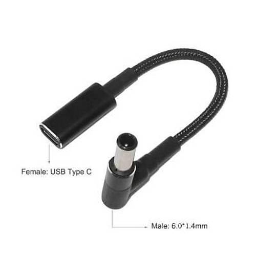 Di�i Type C - Erkek 6.0x1.4mm Jack D�n��t�r�c� Kablo Tip-C to 6014