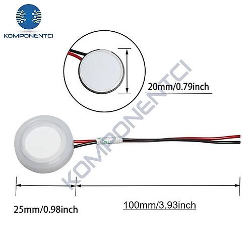 25mm Ultrasonik Sis Buhar Yapc Piezo Sensr Kablolu