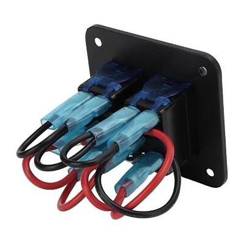 2'li ON-OFF Mavi I��kl� Anahtar Switch Panel 12V-24V
