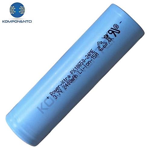 Power-Xtra PX18650-24ME3.7V 2400 Mah Li-ion arjl Pil 15A