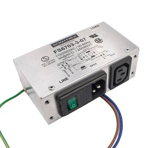 FS6703-3-07 EMI Filtre 3A Anahtarl� Erkek Power Soketi - Power Filter