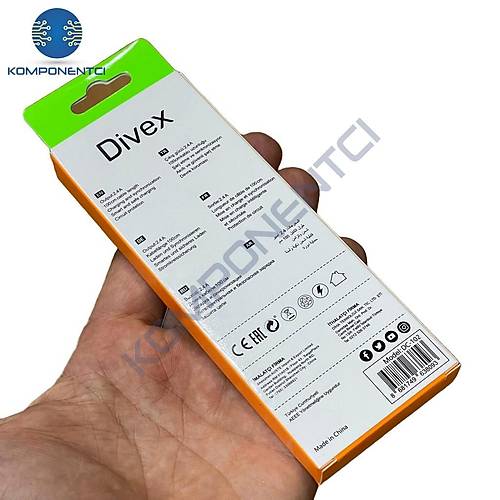 Divex 2.4A Type-C Hzl arj Ve Data Kablosu 1m DC-102