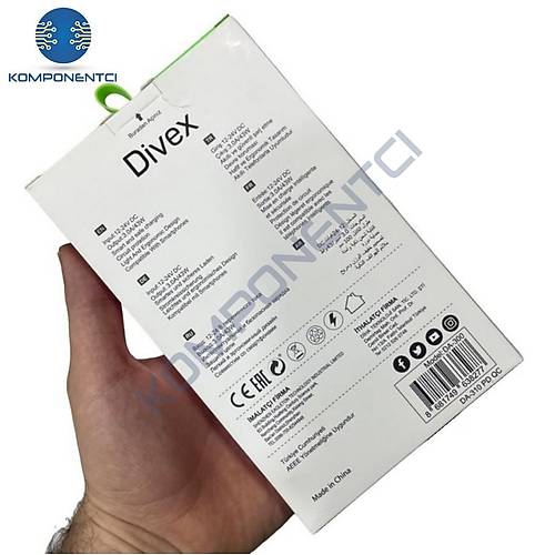 Divex 43W Type-C + USB QC 3.0Ara arj Cihaz DA-310