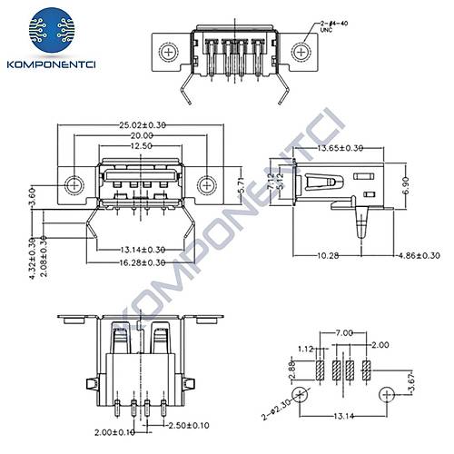 IC-265B USB �ase A Di�i Kulakl� Tip