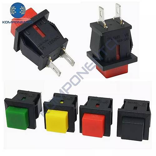IC-180K Plastik Buton Yayl� 2P PBS15B Ye�il