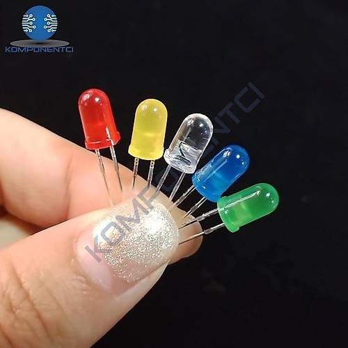 5mm Led Mavi Diyot  Diffused 1 Adet
