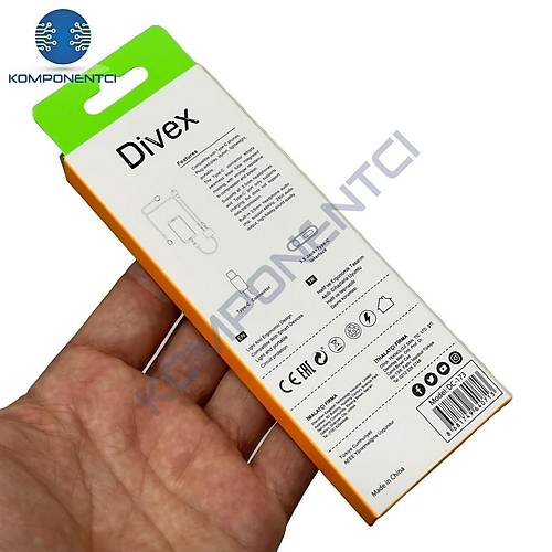 Divex Type-C Erkek 3.5mm Jack�ve Type-C D�n��t�r�c� Adapt�r DC-173