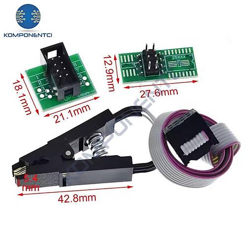 SOIC8 SOP8 Test Klipsi EEPROM 93CXX/25CXX/24CXX CH341