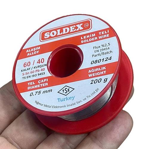 0.75mm 200 gr Soldex Lehim Teli