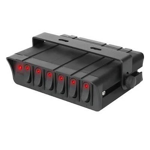 6'l� ON-OFF Nokta I��kl� Anahtar Metal Kutulu 12V-24V 20A