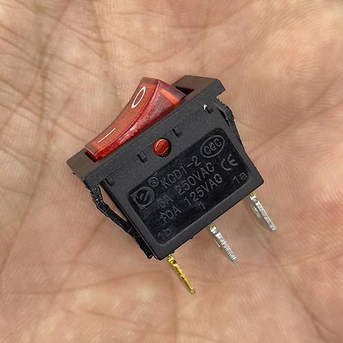 IC-118 Mini Ikl Anahtar 3P Siyah Kasa Krmz Ik