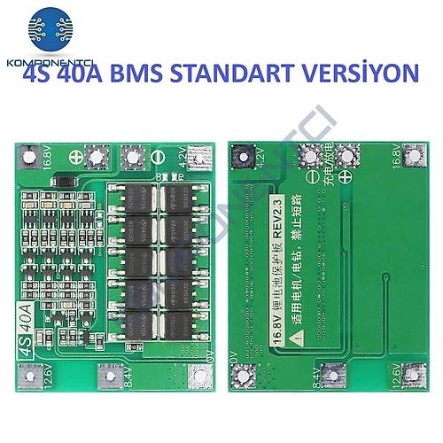 4S 40A BMS 18650 Pil Koruma Devresi Standart Versiyon