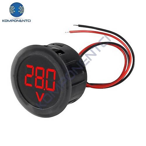 DC Voltmetre 4-100V Yuvarlak