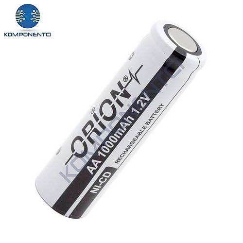 Orion 1.2V Ni-Cd AA 1000mAh �arj Edilebilir Kalem Pil