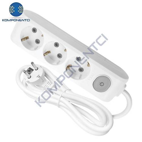 Viko Multi-Let ��l� Grup Priz Anahtarl� Toprakl� Kablolu �ocuk Korumal� 3 Mt